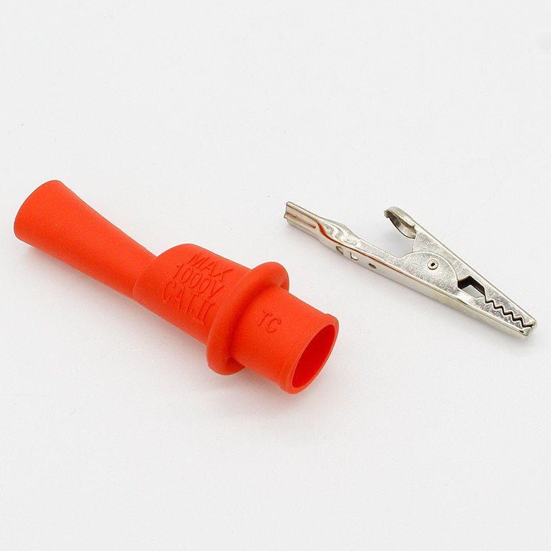 1 Pair Alligator Alligator Test Clip Clamp For Multimeter Tester Probe New