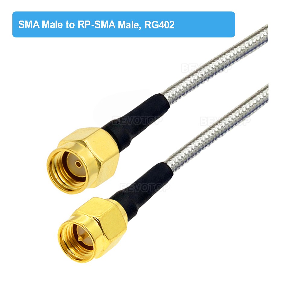 RG402 SMA Male to SMA Male Plug Semi Flexible Silver RG402 Test Cable High Frequency 50ohm 6GHz RF Pigtail Coaxial Cable