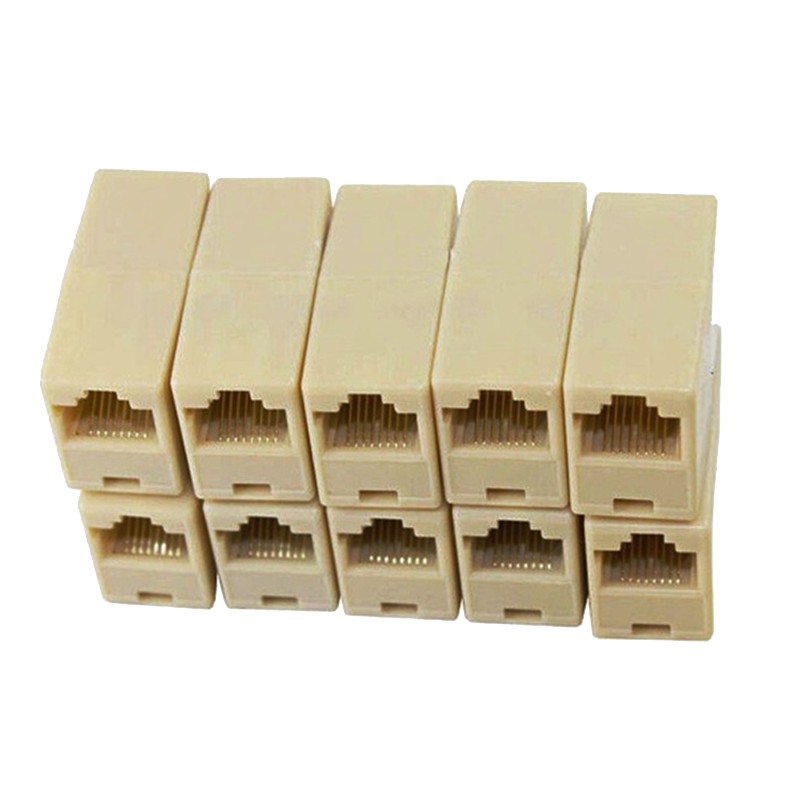 5pcs New Alloy Internet Tools RJ45 CAT5 Coupler Plug Adapter Network Lan Cable Extender Connector