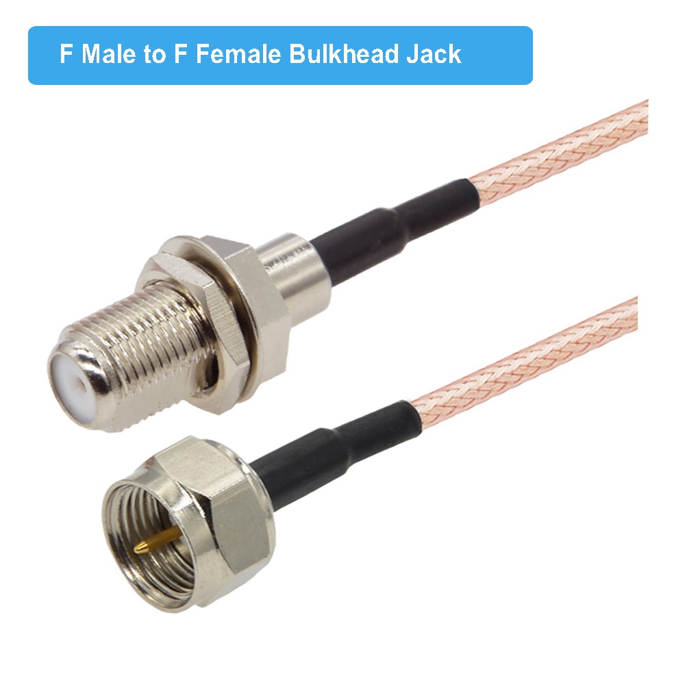 RG179 Cable 75 Ohm F Male Plug to F Male Plug Connector RF Coaxial Cable Extension Pigtail for TV Set-Top Box DIY Jumper