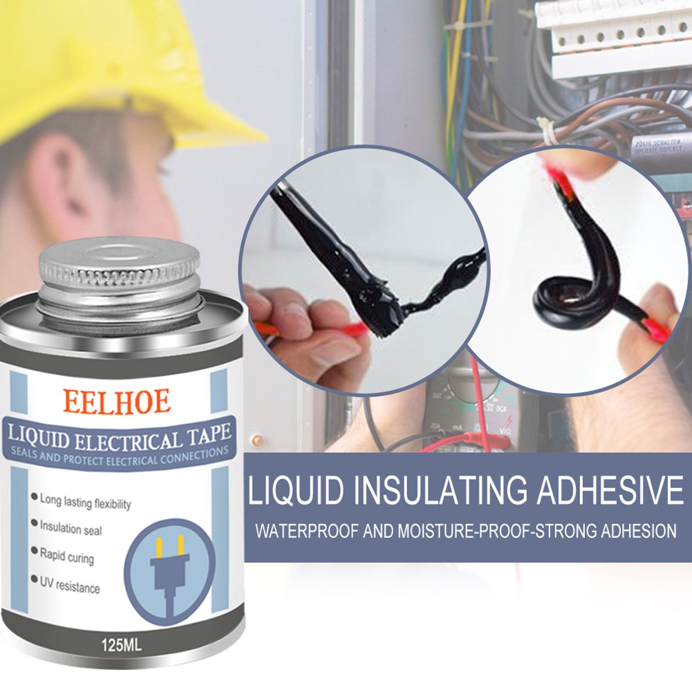 30/125ML Electrical Tape Liquid Insulation Sealant Electronic Sealant High Temperature Resistant Glue Dry Seal