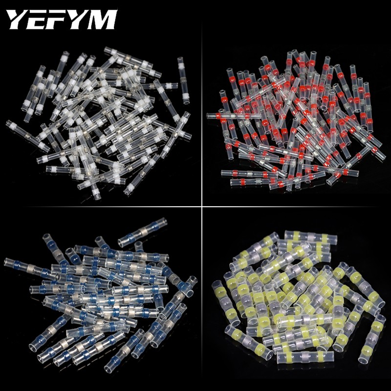 10-50pcs Insulator Welding Wire Connectors - Heat Shrink Welding Butt Connectors - Welding Connecting Kit - Marine Auto Insulated