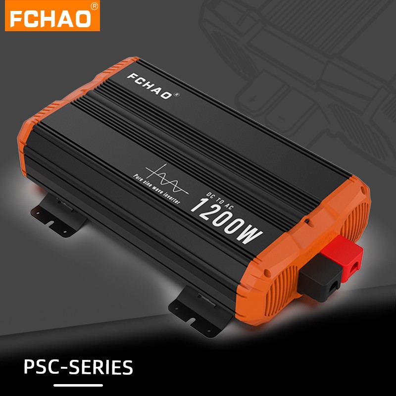 FCHAO 2400W Inverter Solar Panel Pure Sine Wave 12V 24V to 220V Car Power Inverter Solar Power Supply LCD Display for Truck RV