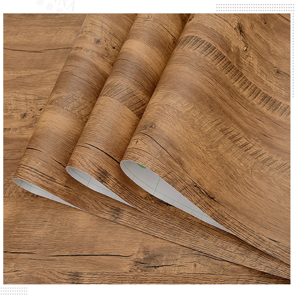 Wood Grain Wallpaper Self Adhesive Removable Contact Paper Plank for Vinyl Countertops for Modern Furniture Renovation