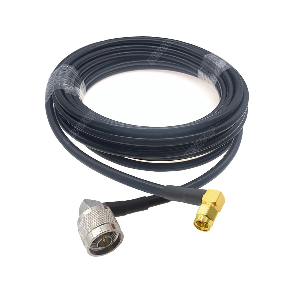 15/30/50cm 1/2/3/10m/30m RG58 Coaxial Cable SMA Male Right Angle Plug to N Male 90 Degree Plug Connector 50ohm RF Adapter Cable