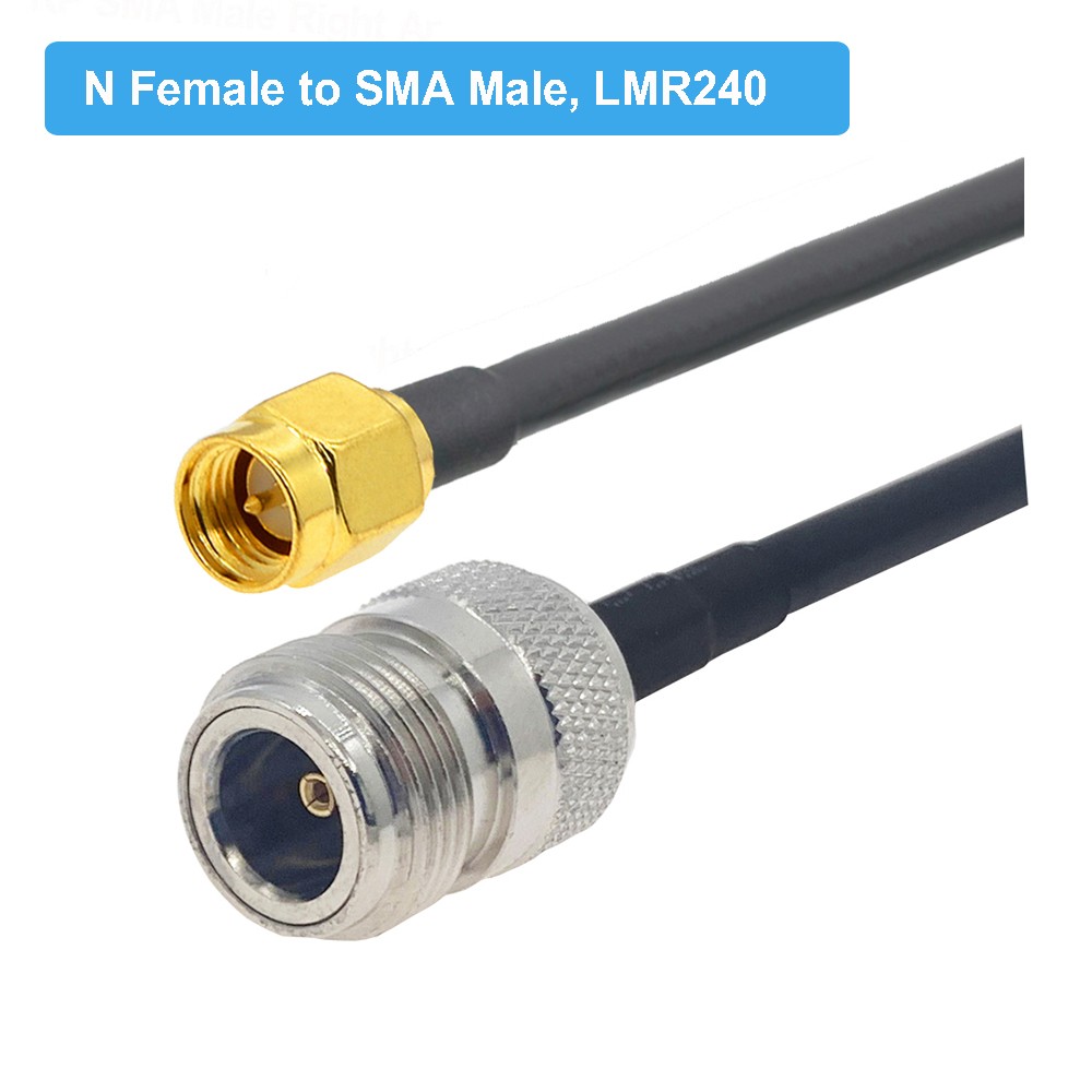 LMR240 Pigtail N Female to SMA Male Plug RF Adapter 50ohm 50-4 RF Coaxial Cable Jumper 4G 5G LTE Extension Cord 50cm~50m