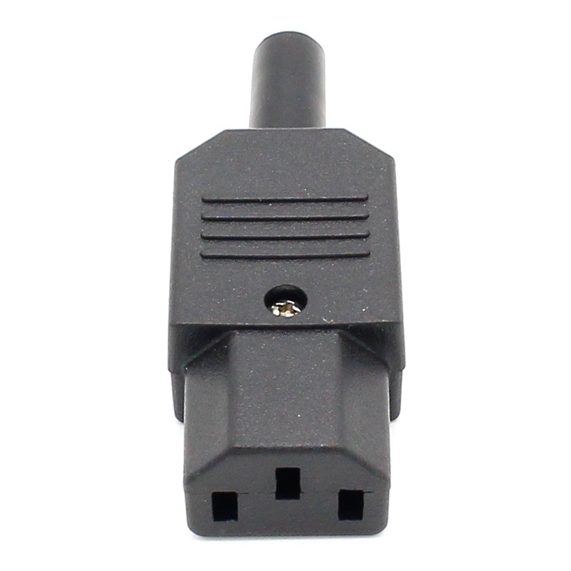 10pcs New Wholesale Price 10A 250V Black IEC C13 Female Plug Rewirable Power Connector 3 Pin AC Socket