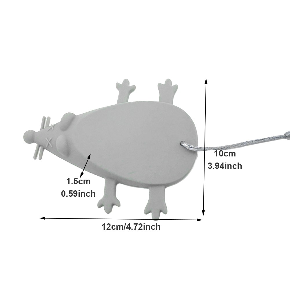 2 قطعة الكرتون ماوس شكل سيليكون الباب وقف الماوس شكل الباب وقف هدية أداة الحماية الكهربائية غطاء مع الحبل الطفل لينة سيليكون