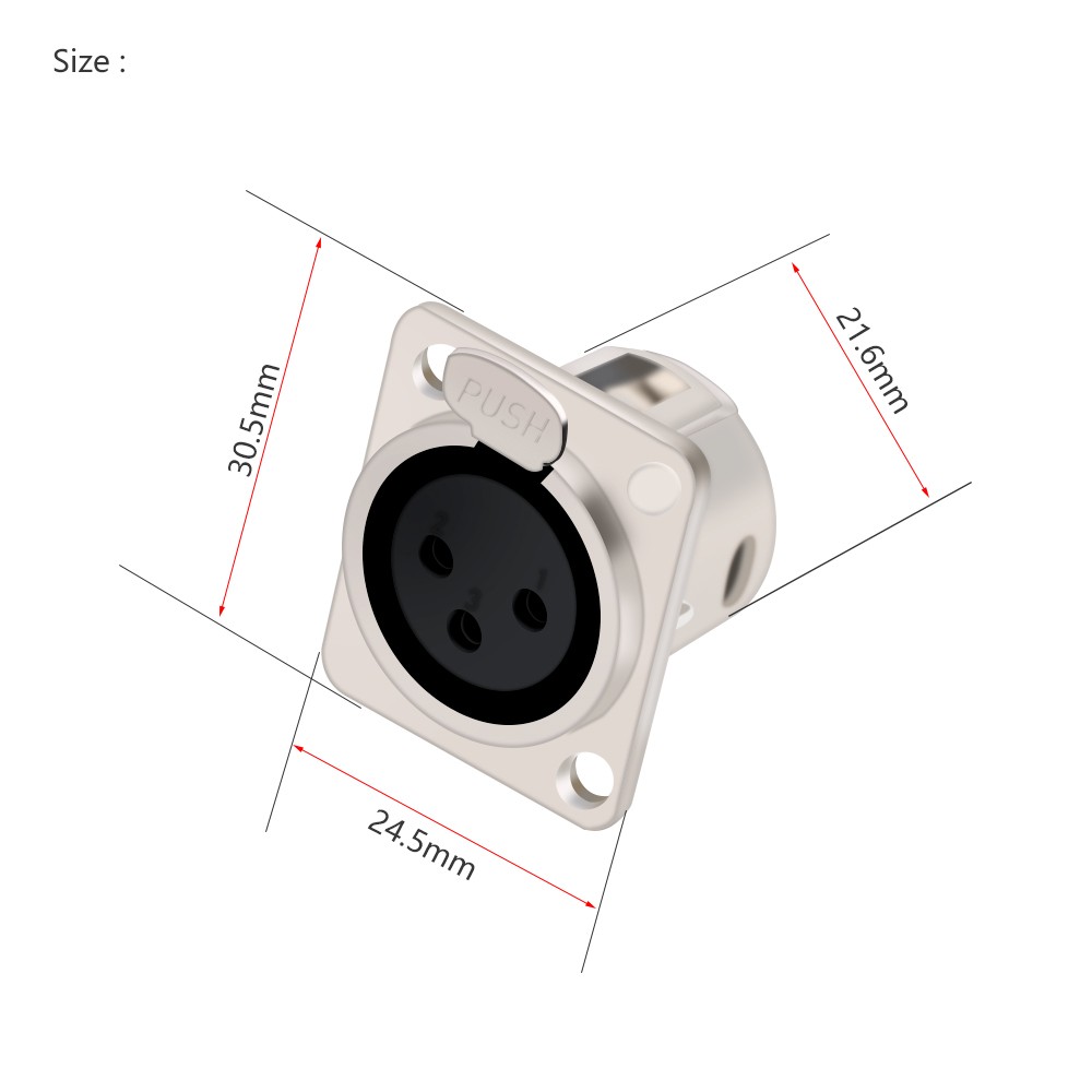 10pcs 3/4/5 Pins XLR Male Plug Female Socket Connector, Panel Mount, Zinc Alloy Shell Brass Connections, Silver and Black Housing