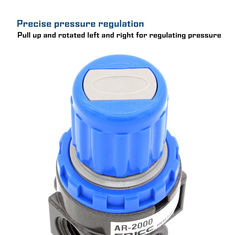 AR2000 1/4'' Mini Pneumatic Air Pressure Relief Control Compressor Regulator Treatment Units Valve Gauge Fitting