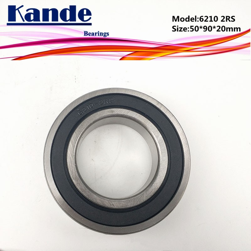 Kande 6210RS 1pc ABEC-5 6210 2RS Single Row Deep Groove Ball Bearing 50x90x20mm High Quality 6210RZ