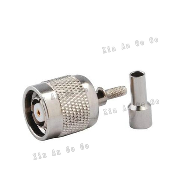 5pcs RF Connector for RP-TNC Male Crimping with RG316 RG174 LMR100 Cable Free Shipping