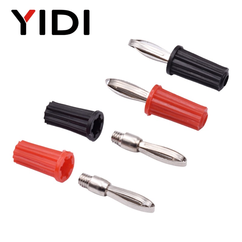 10pcs 4mm Red Black Male Female Banana Plug Speaker Jack Amplifier Adapter Screw Terminal Vise Post Socket Connectors