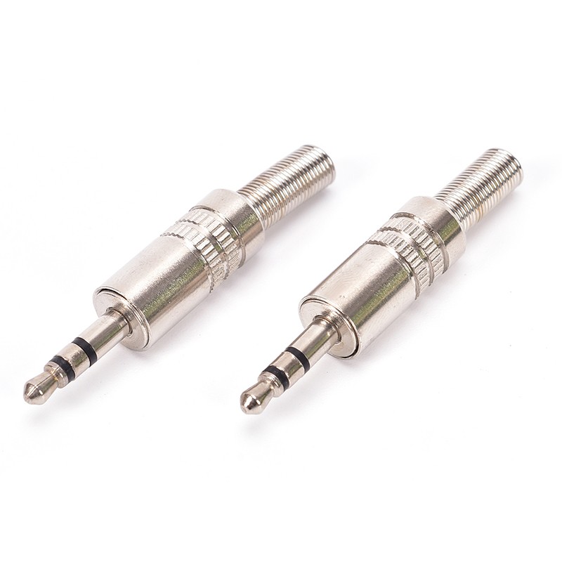 3.5mm 3 Pole Male Repair Headphones Audio Jack Connector Soldering Plug For Most Headphone Jack Replacement