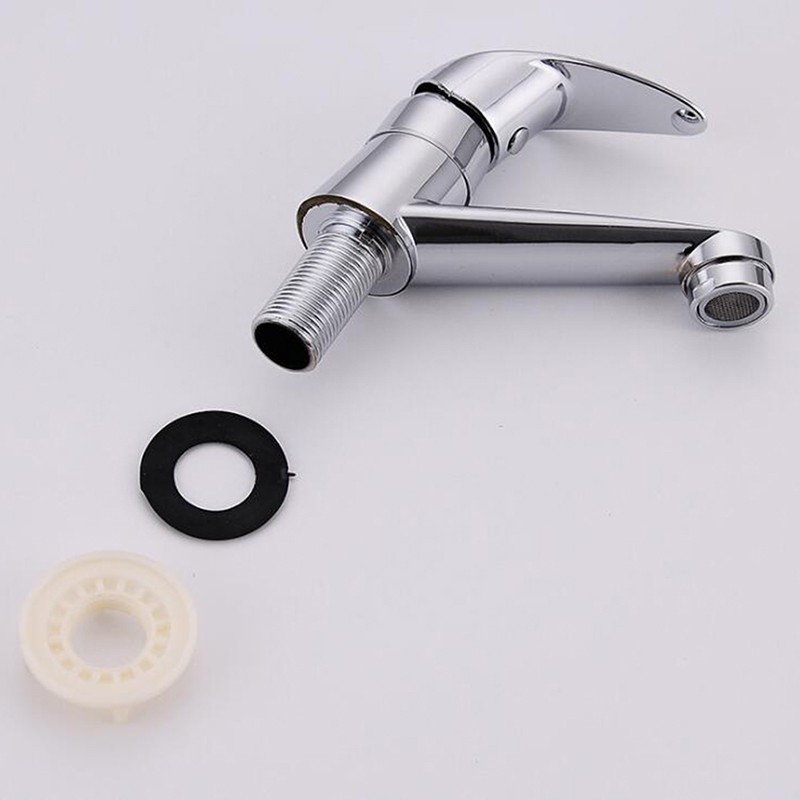 Chrome Surface Mount Bathroom Basin Faucets Single Handle Single Hole Bath Tap Cold Water Tap Hardware