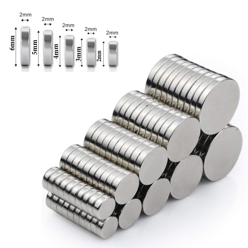 50/100pcs Small Round Magnets Strong Magnet Rare Earth Neodymium Magnet 2/3mm Diameter 2-10mm Thick