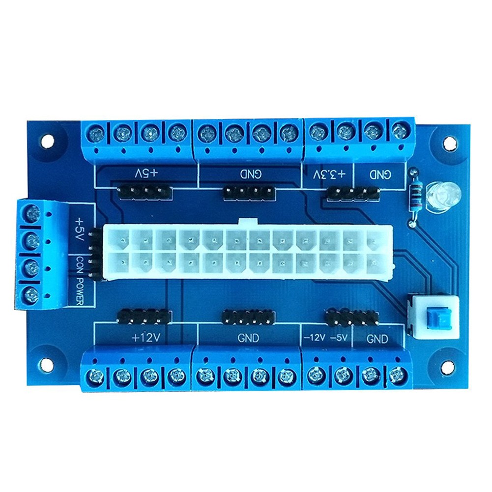 24/20 Pin Computer ATX Lightweight Latch Button DIY Electronics Salon Computer Adapter Power Supply Module Desktop Breakout Board