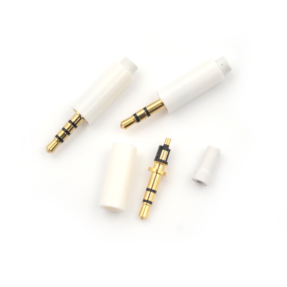 2pcs/lot 2.5mm Stereo Headphone Plug With Tail 3/4 Pole 2.5mm Audio Plug Jack Adapter Connector For White Phone