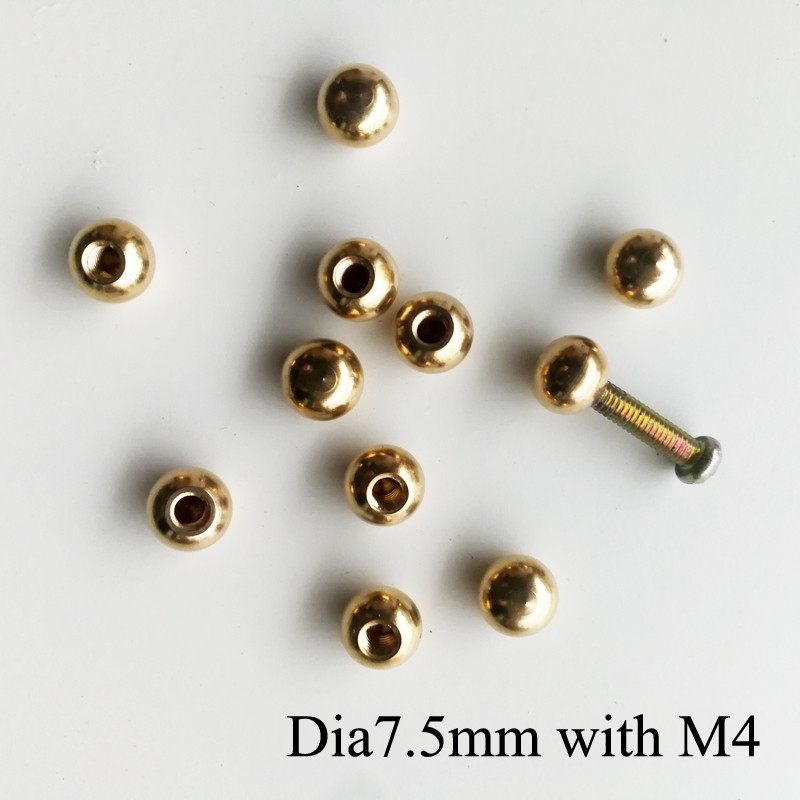 10pcs/lot M3/M4/M5/M6/M10 brass female ball head copper inner teeth ball nut, light cap nut cap, lighting accessories