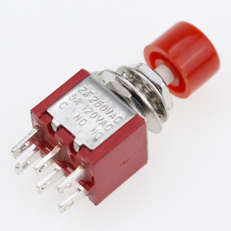 5pcs 6 Pin C-NO-NC 6mm Mini Momentary Automatic Return Push Button Switch 2A 250VAC/5A 120VAC Toggle Switches DS-622