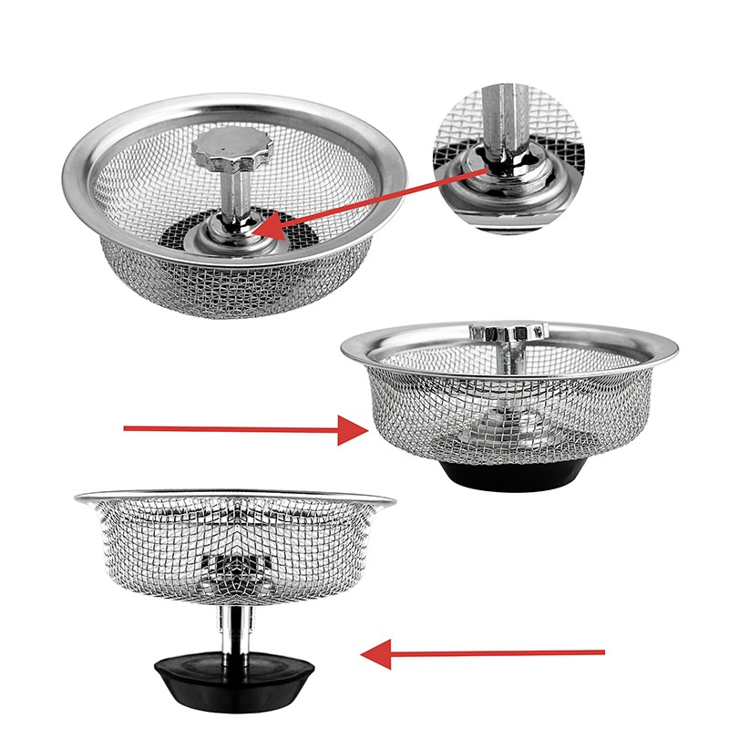 Anti-Clogging Sink Strainer Stainless Steel Sink Filter Hair Catchers Drain Net Sewer Outfall Bathroom Kitchen Accessories