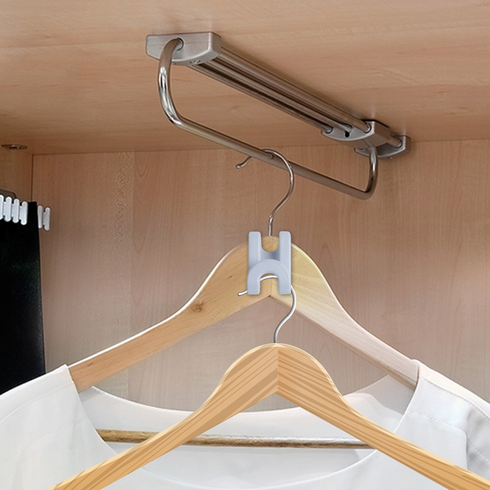 Clothes Hanger Hook Connector Small Cascading Hanger Hook Convenient Extender Clips Heavy Duty Hanging Clip for Cabinets