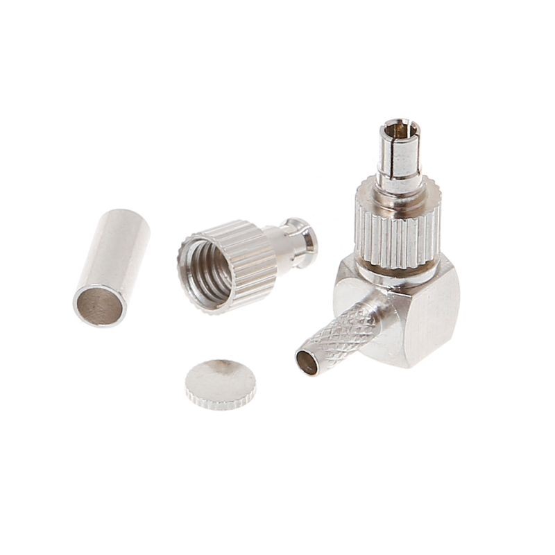 2 in 1 TS9/CRC9 Male Right Angle RF Coaxial Connector Adapter for RG174/178/316 LMR100