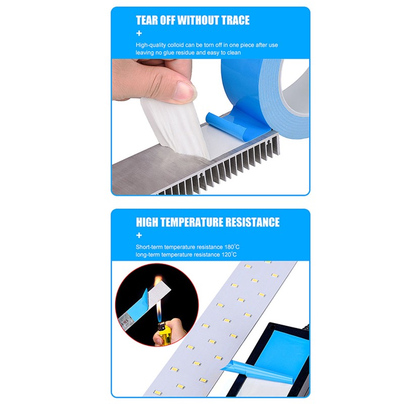 25 متر/لفة 8 مللي متر 10 مللي متر 12 مللي متر 20 مللي متر عرض نقل الشريط ضعف الجانب الحرارية موصل لاصق الشريط ل رقاقة PCB LED قطاع المبرد