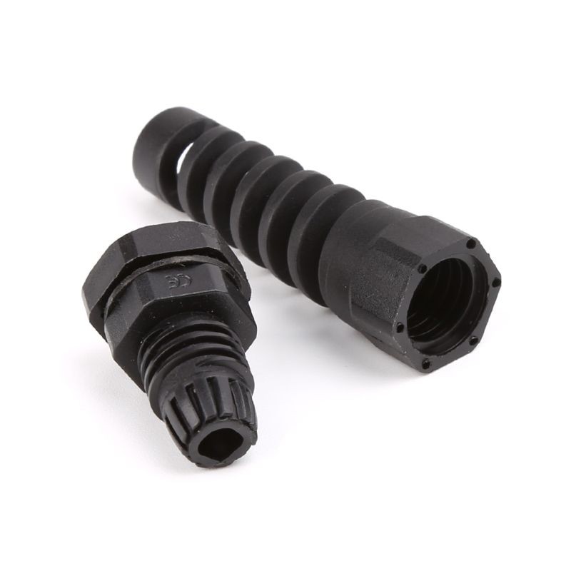 10pcs Waterproof M12 PG7 Cable Connectors Spiral Strain Relief Protector Plugs Cable Thread