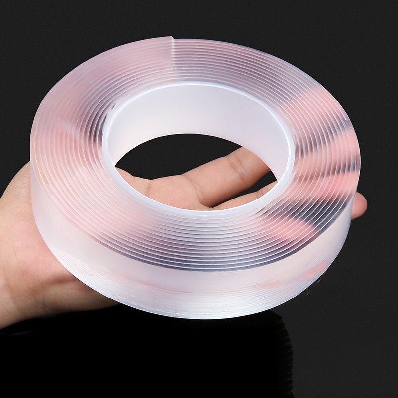 Non-marking Nano Double Sided Tape Transparent Reusable Waterproof Adhesive Tapes washable removable tape