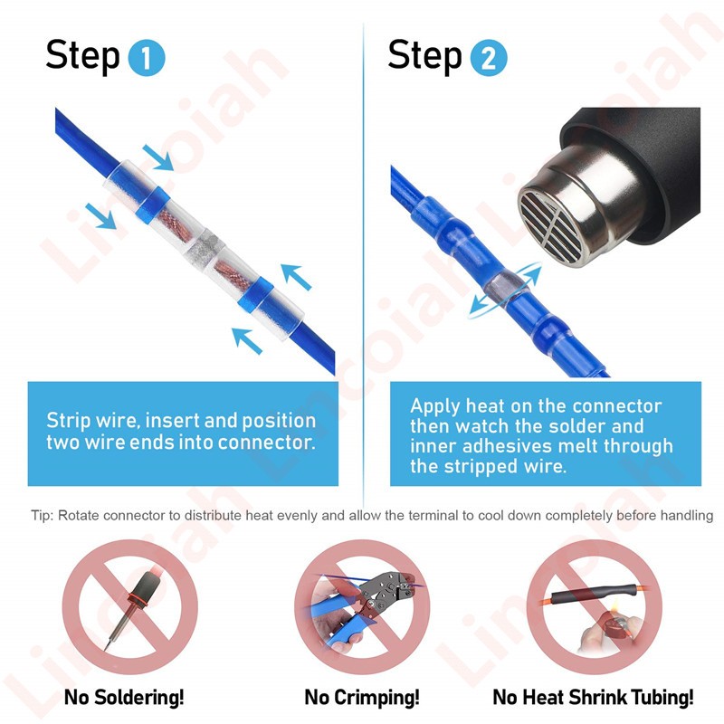 Welding Wire Seal Connectors Heat Shrink Welding Waterproof Butt Terminals Kit Marine Auto Insulated Truck Welding Connector