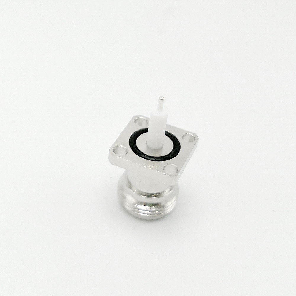 17.5mm 4 Hole Flange N Female Connector Welding Panel Mount Straight RF Coaxial Waterproof N Connector 10pcs/lot