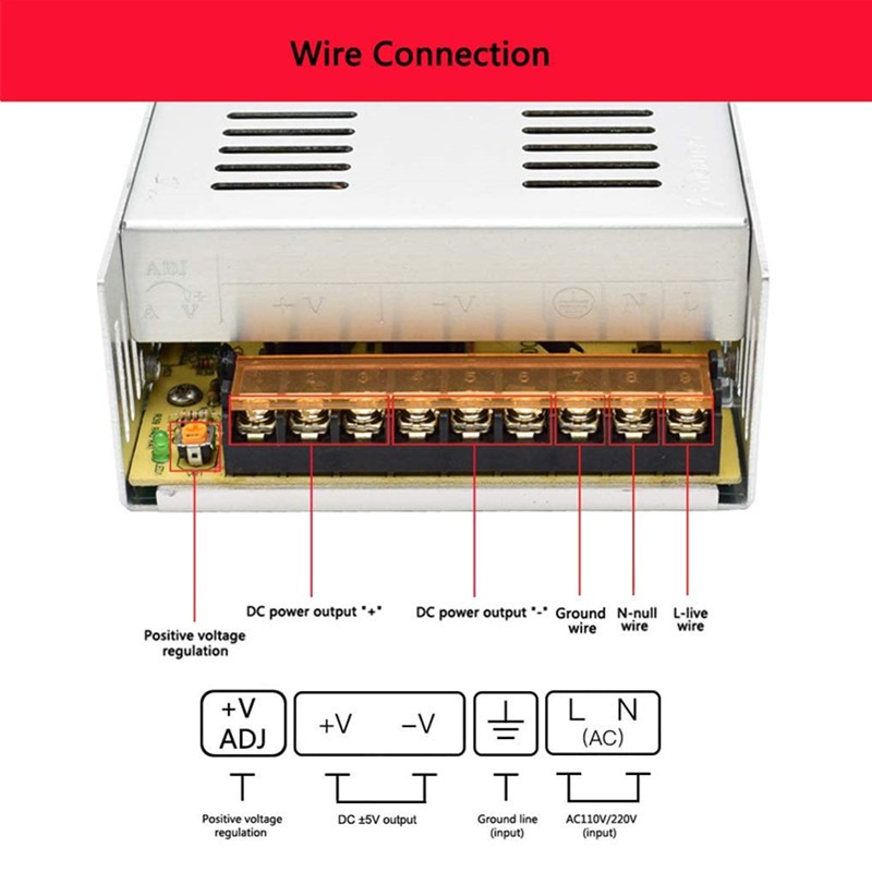 600W Switching Power Supply 12V 13.8V 15V 18V 24V 27V 28V 30V 32V 36V 40V 42V 48V 50V 52V 55V 60V 65V 72V 80V 90V 100V 110V SMPS