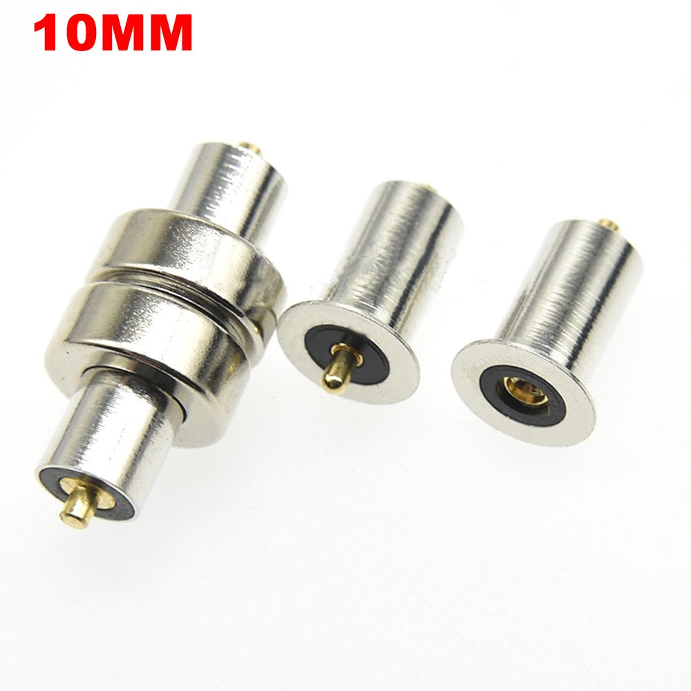 10mm 2P ​​Water Proof High Current Fast Charge Spring Load DC Magnetic Connector Pogopin Charge Power Probe Soldering Wire Type