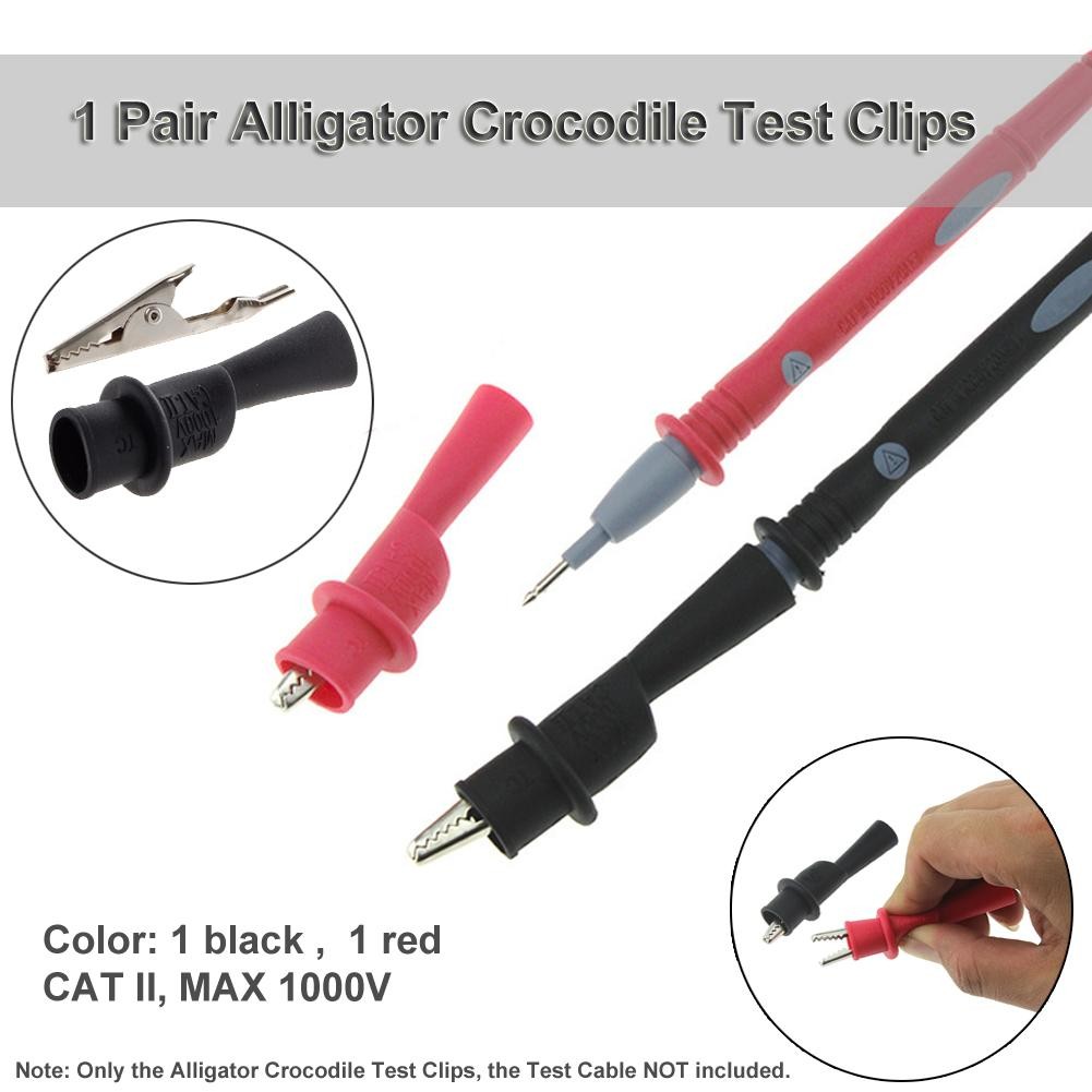 1 Pairs Alligator Alligator Test Clip Clamps For Multimeter Tester Probe Electrical Clamp Test Probe Meter New