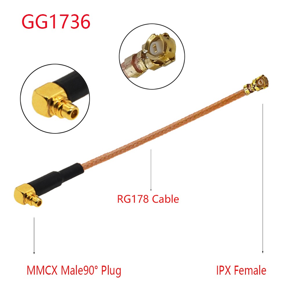 10 قطعة MMCX/MCX ذكر إلى u.FL/IPX/IPEX1/IPEX4 MHF4 أنثى جاك ضفيرة RG178 RF كابل محوري 3G هوائي تمديد سلك الحبل