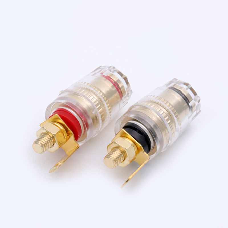 10Pairs 4mm Binding Post Audio Connector HIFI Terminals Cable, Binding Post for Loudspeaker, Copper with Gold Plated