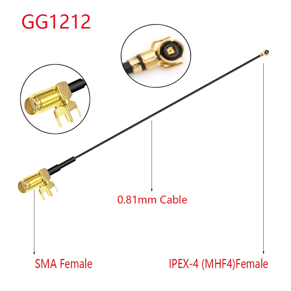 10pcs RF1.13/0.81mm SMA Female PCB Panel Mount to u.FL IPX IPEX1/4 UHF4 Female WIFI Antenna RF Coaxial Pigtail Extension Cable