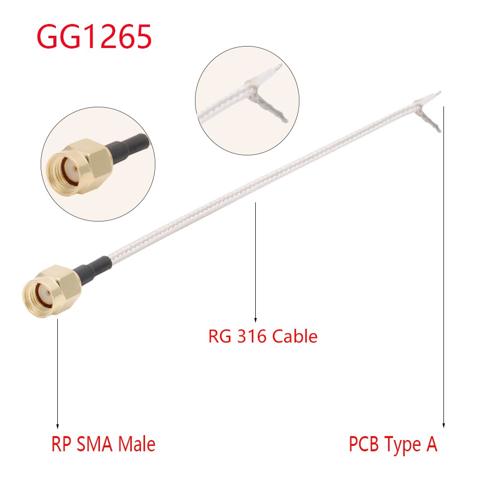 100pcs RG316 Cable Single End SMA Male to PCB Soldering Pigtail WiFi Wireless Router GPS GPRS Low Loss Jackplug Wire Connector