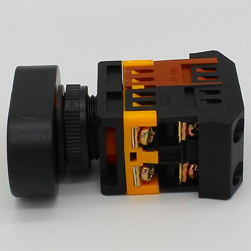 Self-adjusting Yellow Double Pointer Push Button Switch 10A AC220V