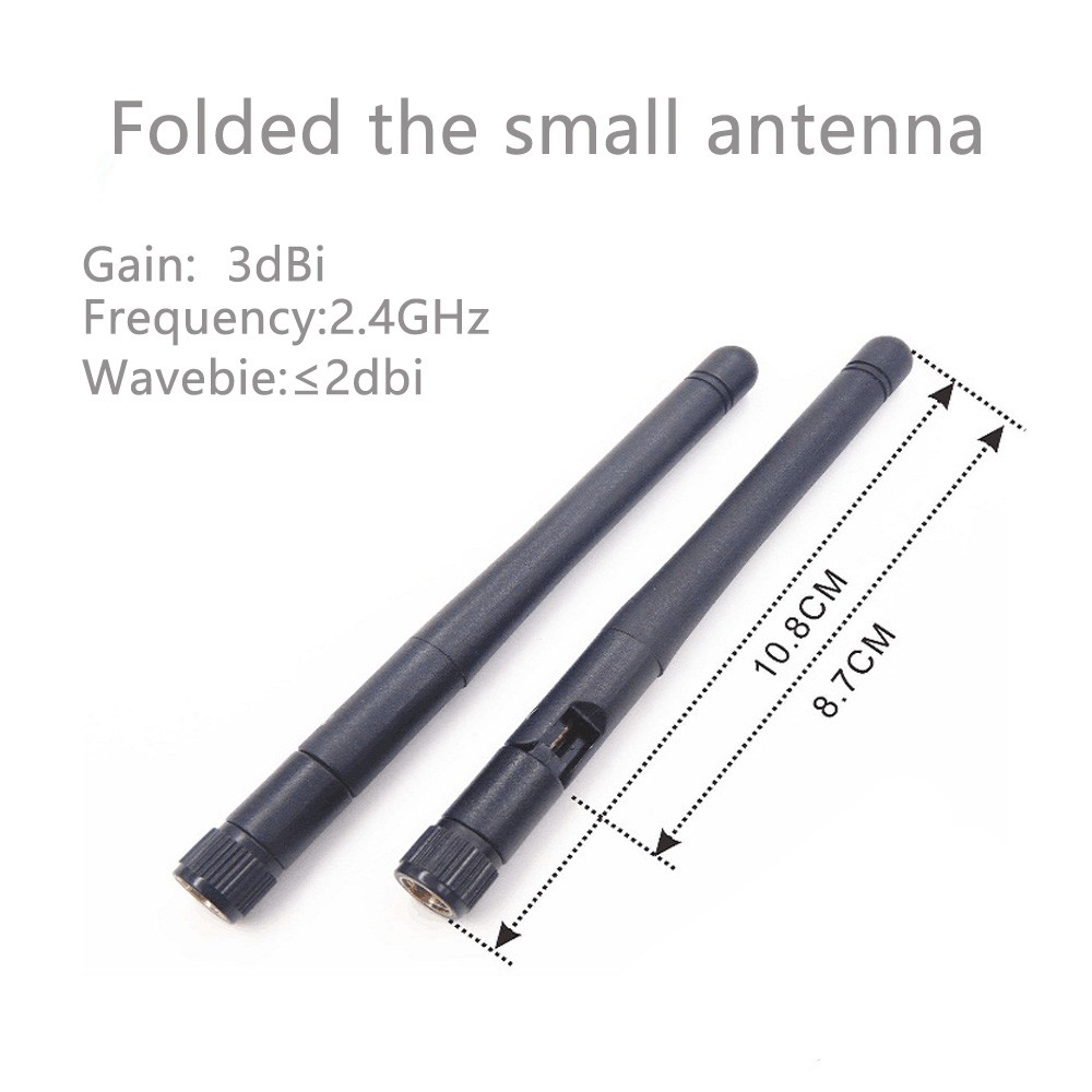 10pcs 2.4GHz 3dBi WiFi 2.4G antenna folded bluetooth wifi zigbee antenna + 10pcs SMA F to IPEX U.FL IPX feeder line