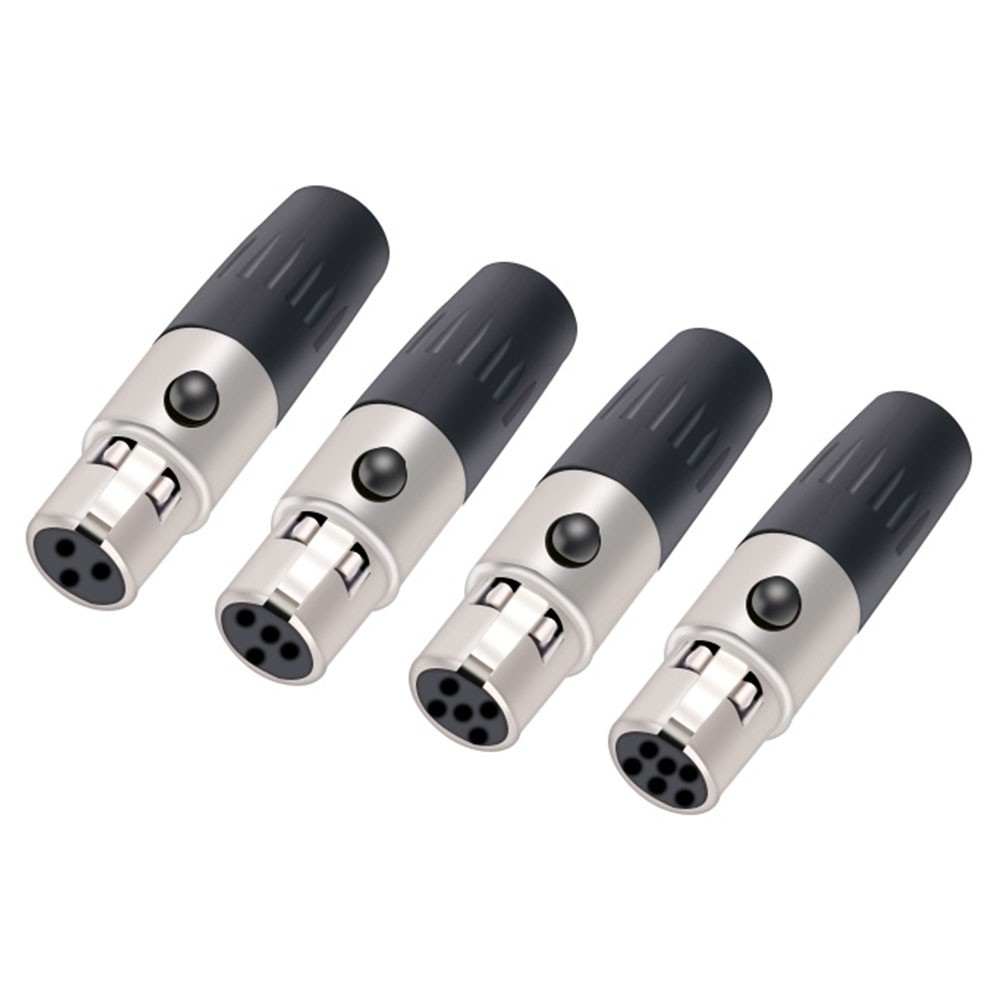 10pcs/lot Mini XLR 3Pin 4Pin 5Pin 6Pin Male Panel Chassis Socket Screw Mount Plug Small XLR Microphone MIC Audio Connector