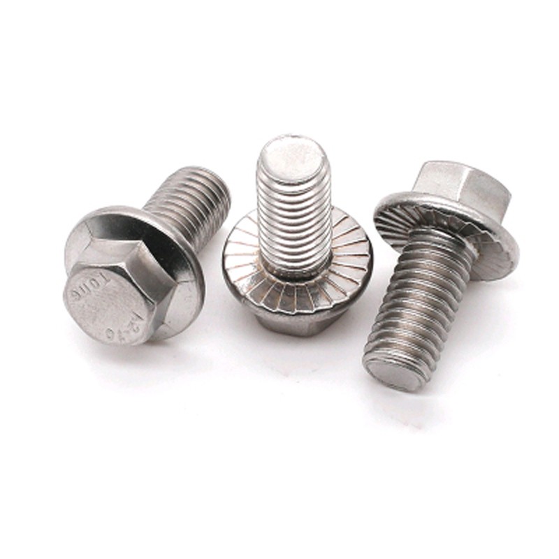 M8 Hexagon Screw Flange Head With Pad Bolts Non Slip Screws 16-50mm Length