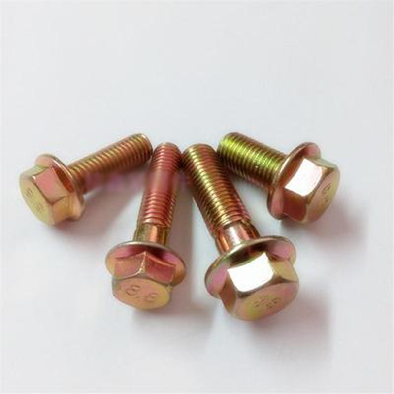 Hex bolts with a flange head M10, zinc color 8.8, length 16-70 mm