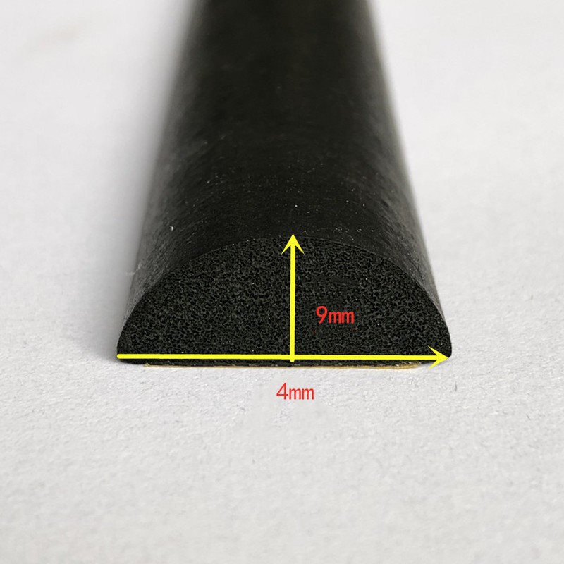 2M Self Adhesive Sponge Seal Strip EPDM Rubber Black Foam Anti-collision Seal Gasket cabinet door waterproof dust soundproof