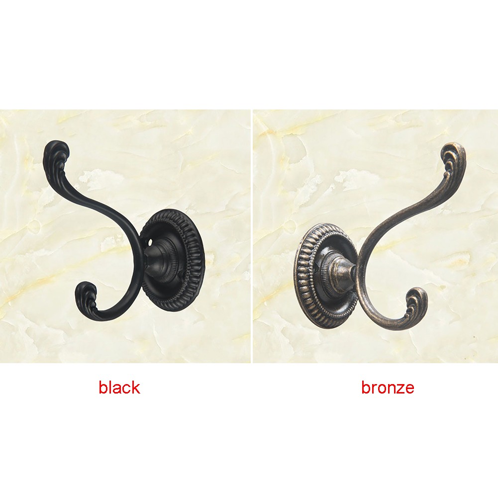 Bronze Metal door wall hooks hanger Antique Hooks Wall Hanger Curved Buckle Horn Lock Clasp Hook For Wooden