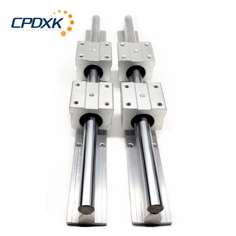 2pcs SBR12/SBR16/SBR20 L1000mm Linear Guide Rail + 4pcs SBR12/16/20UU Linear Bearing Blocks for CNC Machining Part