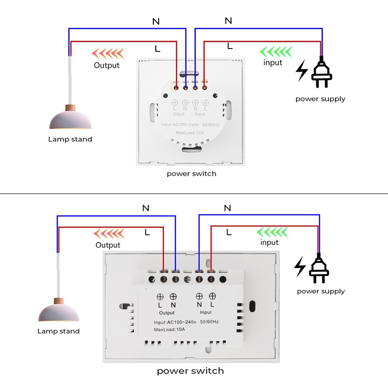 110V 220V 10A Smart Wall Light Switch Hand Sweep Sensor Glass Screen Panel Without Touch EU US Infrared Lights Sensor Switch