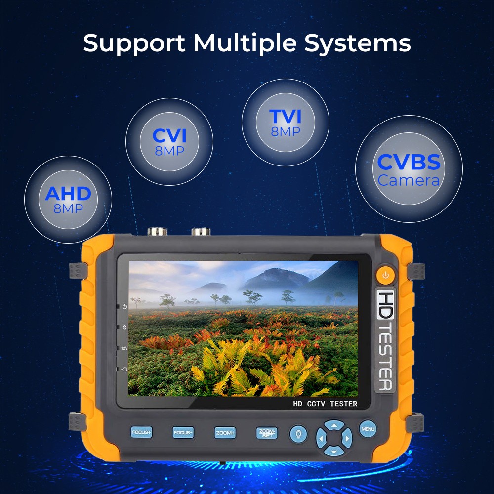 CCTV Tester IV8W 8MP AHD CCTV Surveillance Camera CCTV Tester Mini AHD CVBS CCTV Tester VGA R485 HD Video Tester