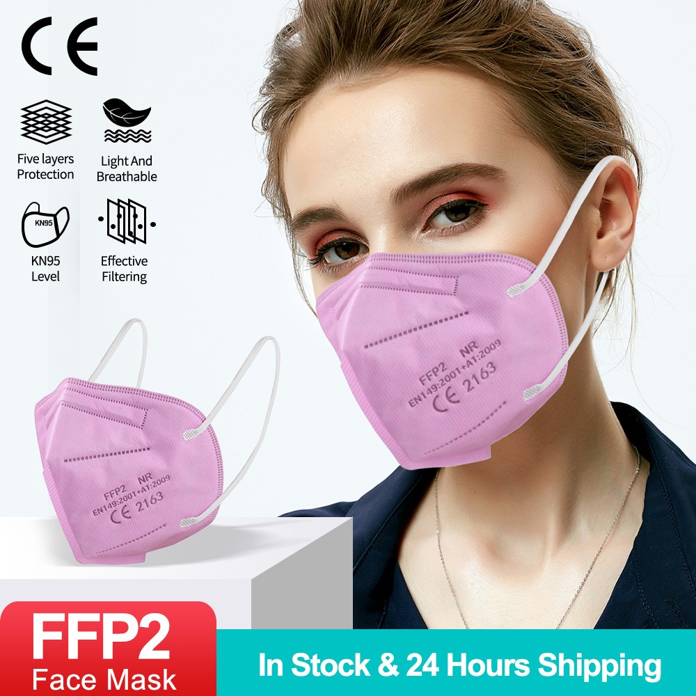 10-200pcs FFP2 Mask Respirator KN95 Mascarilla Fpp2 homology ada 5 Ply Mascarillas FP2 Black Masks Adult Face Dust Protection FFP3